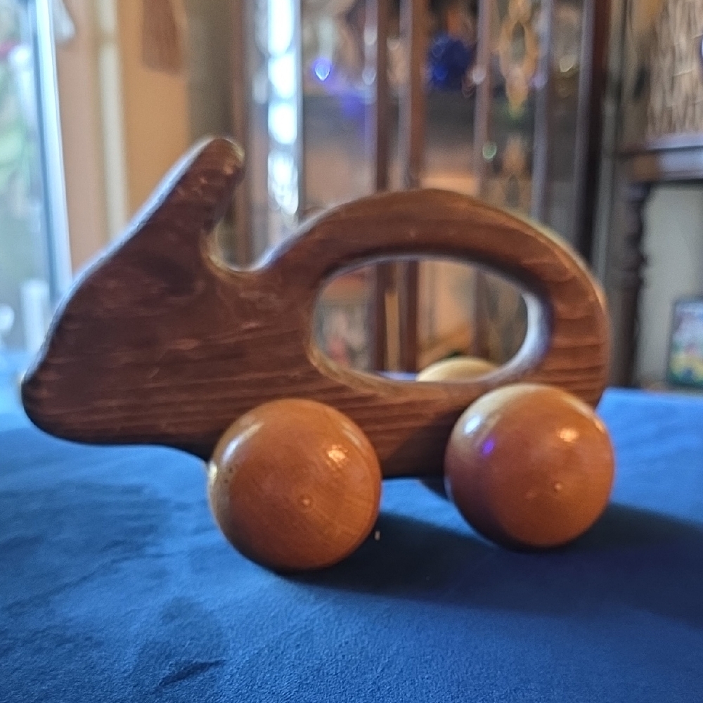 Vintage Wooden Rabbit Massager